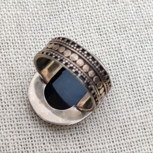 Antique sterling paua shell ring - Picture 6 of 6